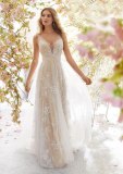 Women V Neck Sleeveless Beach Wedding Dresses  Sc92738