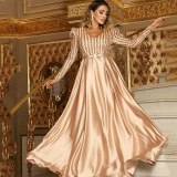 Women Deep V Big Swing Sexy Long Party Dress Dresses SC8039410