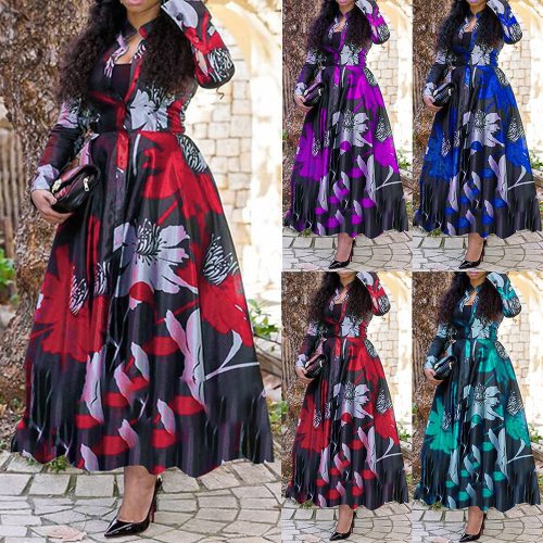 New Print Women Long Dress Dresses SC201728