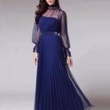 New Blue Temperament  Long Style Dresses SC203041