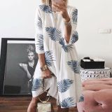 Print Floral Dress Midi Bandage Sundress Beach Dresses SC816273