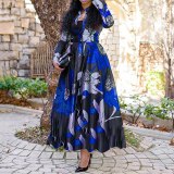 New Print Women Long Dress Dresses SC201728
