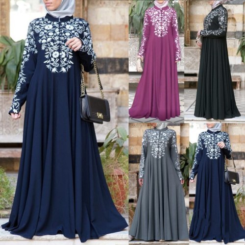 Fashion Stand-Up Print Dress Dresses SC1491102