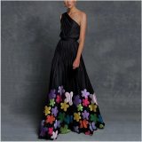 One Shoulder Women Sleeveless Printed Long Maxi Dresses SC207586