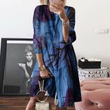 Print Floral Dress Midi Bandage Sundress Beach Dresses SC816273