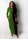 O Neck Long Sleeve Sexy Tight Club Party Lady Dresses J611829