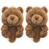 Mom and Me Adult Kids New Cartoon Boys and Girls Teddy Bear Slippers