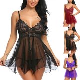 Women Sexy Transparent Babydoll Lingerie Dresses Underwear 116374