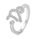 12 Constellation Finger Rings Fashion Jewelry For Women LR0603243