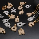 Bubble Letters Pendant  With Chains Hip Hop Necklace Jewelry Gifts ZMDZ12