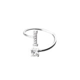 Women Opening 26 Letters With Rhinestone Crystal Finger Rings LR0800314