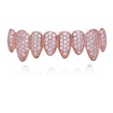 Micro Pave Iced Out Top Bottom Dental Mouth Caps Teeth Grills YXHT112334