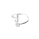 Women Opening 26 Letters With Rhinestone Crystal Finger Rings LR0800314