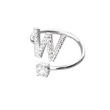 Women Opening 26 Letters With Rhinestone Crystal Finger Rings LR0800314