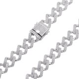 Hip Hop Cuban Link Chain Gold Silver Color Necklaces 1902839