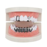 Factory Bottom Price Gold Color Mixed Design Fake Tooth Grills Set XHYT105061