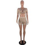 Sexy Women Deep V-Neck Bodysuits Bodysuit Outfit Outfits NY605667