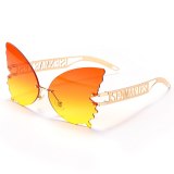 Female Hot Butterfly Metal Sunglasses 711324
