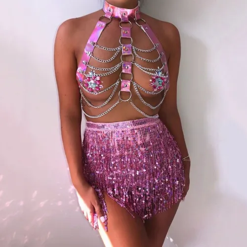 Lace Up Skirt Sexy Women Club Bodysuits Bodysuit Outfit Outfits ZJ012031