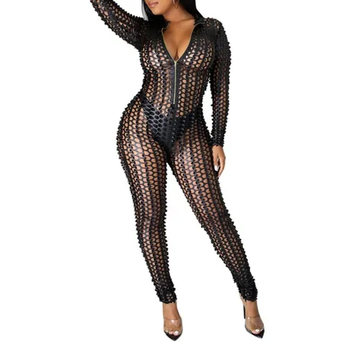 Women Sexy Long Sleeve Hollow Out Bodysuits Bodysuit Outfit Outfits A662839