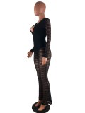 Sexy Women Mesh Striped Print Slim Bodysuits Bodysuit Outfit Outfits LM93647