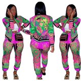 Sexy Women's Colorful Printing Jacket Coat Coats LY510112