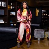 Women Print New Two-Piece Bodysuit Bodysuits Outfit Outfits Q570516