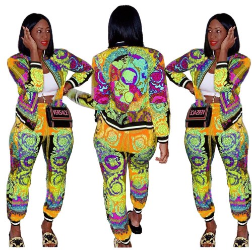 Sexy Women's Colorful Printing Jacket Coat Coats LY510112