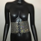 Fashion Crystal Women Rhinestones Lace Up Corsets ZJ020011