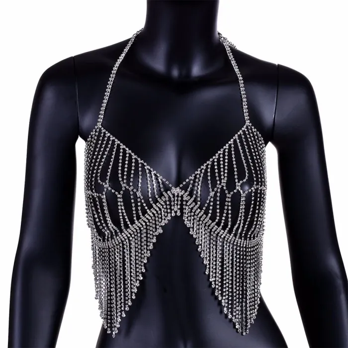 Women Body Chain Jewelry Bikini Tassel Beach Chest Chains