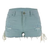 Stand Alone Low Rise Split Bandage Women's Jeans Shorts 6069710