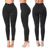 Women High Waist Hip Jeans Full Length Tight Pencil Pants 249510