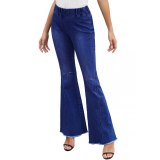 High Stretch Women's Denim Flared Ripped Jeans Pant Pants A0156-23