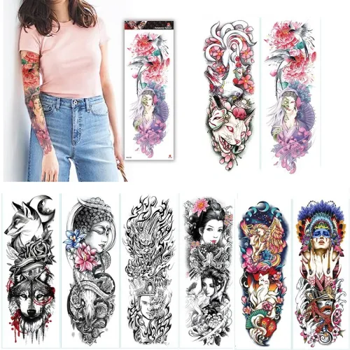 Full Arm RoseTemporary Tattoo Stickers WAM-301-320