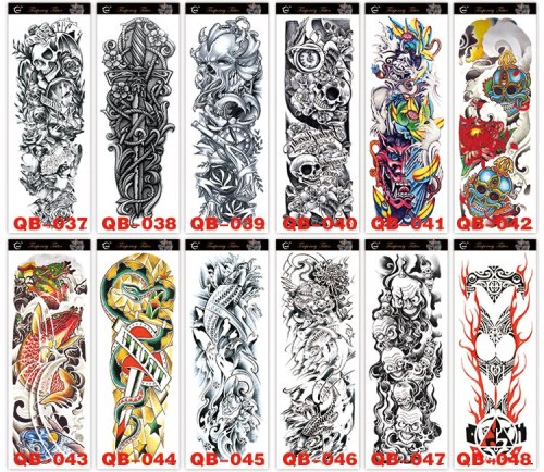 Rose Cross Dragon Waterproof Temporary Tattoo Stickers QB-1-4051