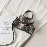 Fashion One-Shoulder Messenger Snake Skin Mini Square Handbags 1479810