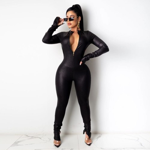 PU Leather Sexy Bodysuits Bodysuit Outfit Outfits K8949510