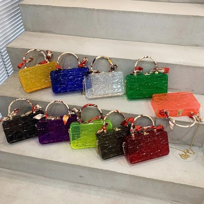 Trendy Women Clear Acrylic Handbags 191-8895667
