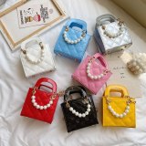 Female Pearl Small  PU Leather Handbags 261-996677