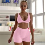 Sexy V-Neck Yoga Suits Jogging Suits Tracksuits Tracksuit Outfits S093265 BL042