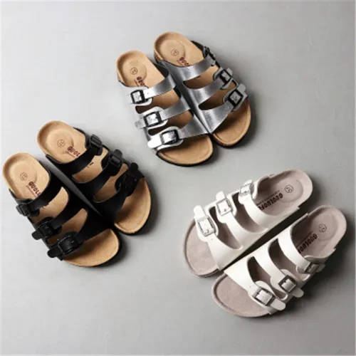Summer Sandals Men's Leather Slippers Slides 93344