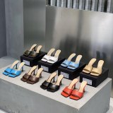 Summer high heel women's square leather shoes High Heels