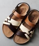 Cork Slippers Male Hollow Out Flat Sandals Summer Slippers 11122