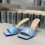 Summer high heel women's square leather shoes High Heels