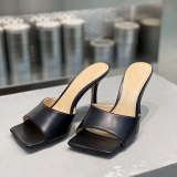 Summer high heel women's square leather shoes High Heels