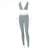 Sexy V-Neck Yoga Suits Jogging Suits Tracksuits Tracksuit Outfits S093265