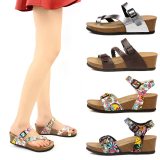 Soft Cork Wedge Women Sandals 5.5cm High Heels