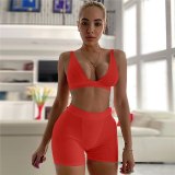 Sexy V-Neck Yoga Suits Jogging Suits Tracksuits Tracksuit Outfits S093265 BL042