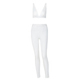 Sexy V-Neck Yoga Suits Jogging Suits Tracksuits Tracksuit Outfits S093265 BL042
