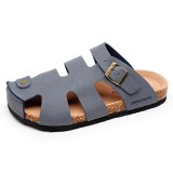 Women Half Slippers Summer Shoes Cork Slides 94051